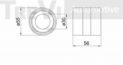 TREVI AUTOMOTIVE wb2212 -  Комплект подшипника ступицы колеса